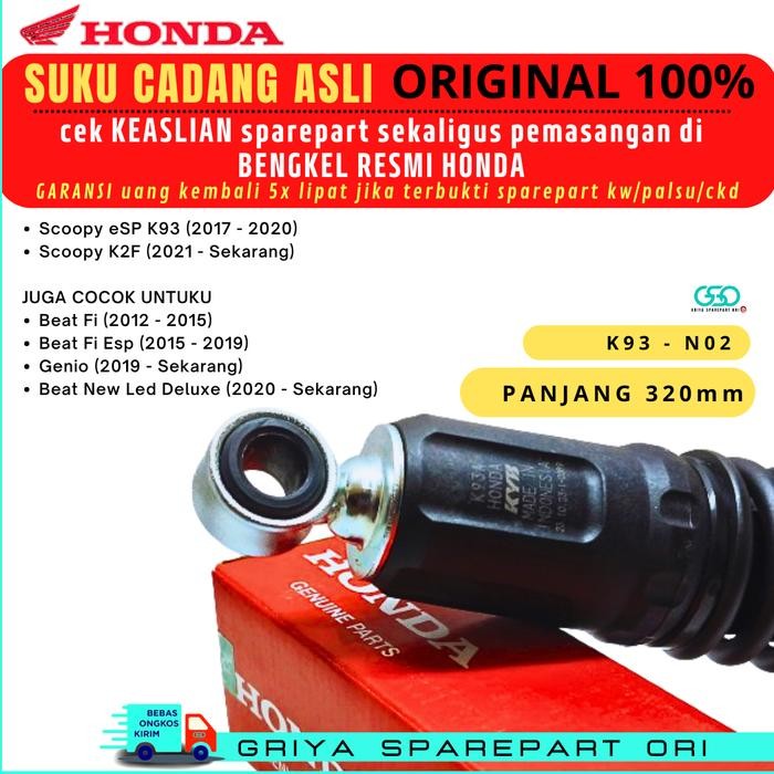 Shock Shockbreaker Belakang Scoopy Fi Original Honda Ahm Scoopy 2017 2018 2019 2020 2021 2022 2023