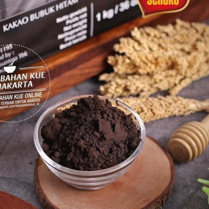 

Lecy.store2 Schoko Pure Cocoa Powder JET BLACK 10/12 250gr Low Fat Cokelat Bubuk Murni Hitam Schoko