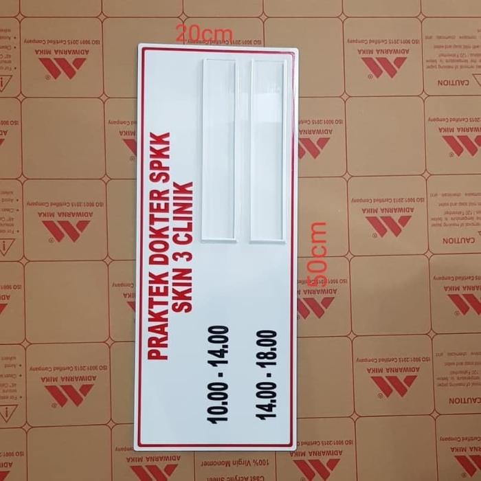 

Khusus Grab! Acrylic Papan Nama Dokter