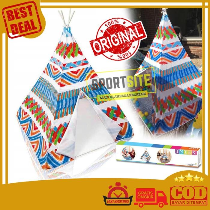Rrady  Intex Tenda Indian Teepee Play Tent Mainan Anak Rumah Rumahan Segitiga
