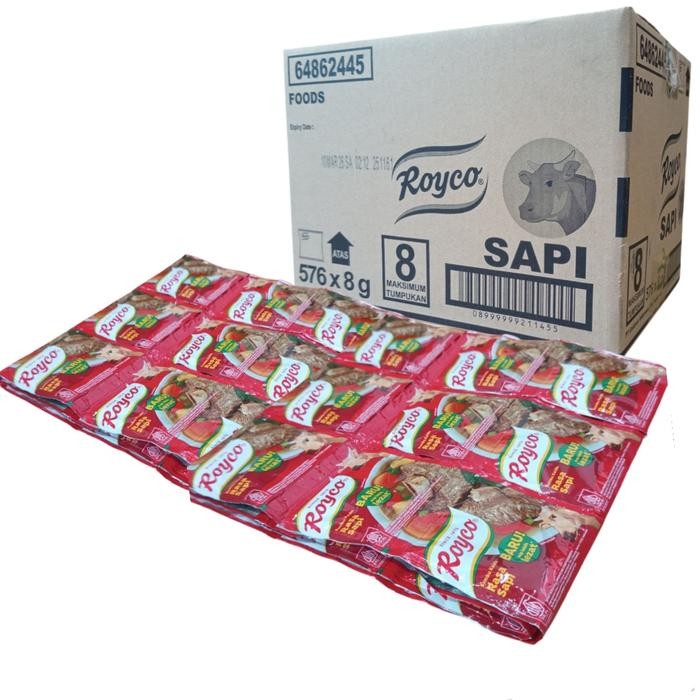 

Paket 8 Bag Bumbu Royco Sapi 8 Gram - Isi 288 Sachet - Cocok untuk Masakan Sayur, Sop, Tumis, Nasi