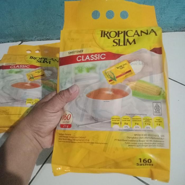 

Tropicana Slim sweetener classic 160's Tropicanaslim 160's Sugar