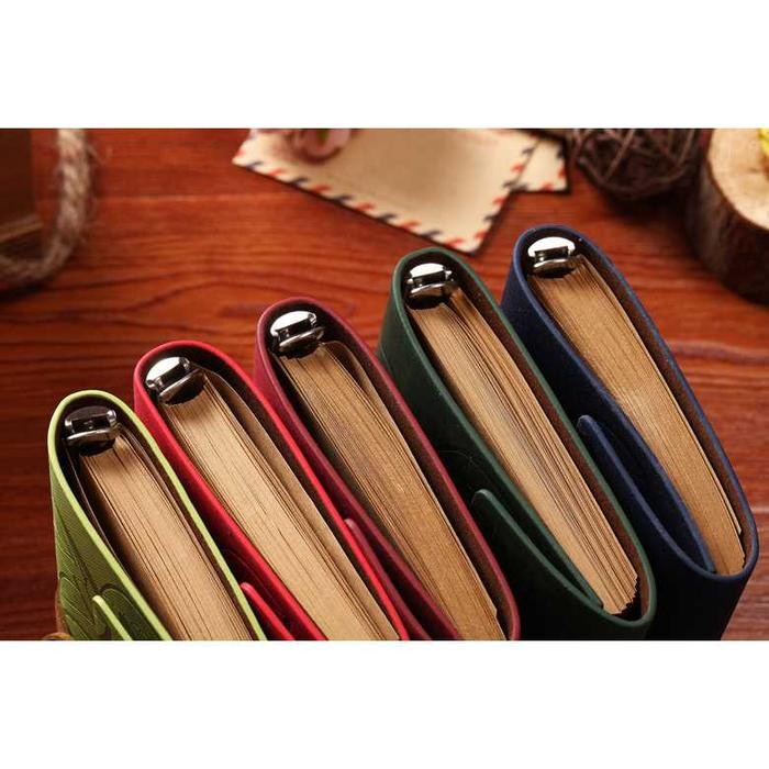 

buku catatan binder cover kulit retro leaf + kertas 70 lembar - b-606 kode 34