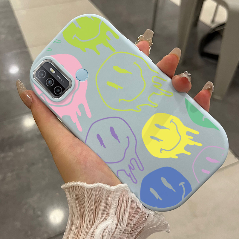 Casing Hp Untuk OPPO A53 2020 A53s A33 2020 A32 A11s Case Casing Tas Emoji Alien pola HP Kesing bula