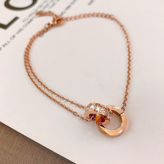 New // G14 Gelang Tangan Cincin Gandeng Zircon Titanium Premium // 100% Original