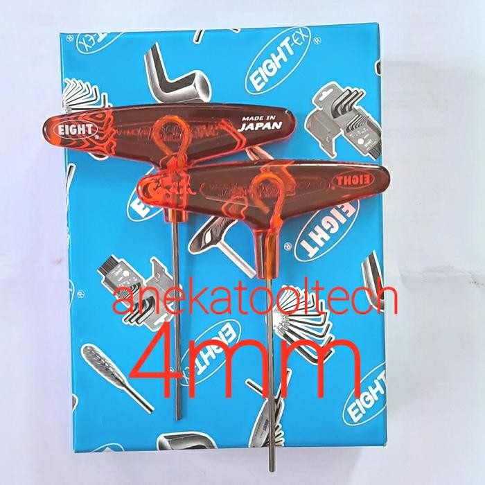 Ready EIGHT KUNCI L 4MM HANDLE T / KUNCI L MERK EIGHT M4 GAGANG T (JAPAN)