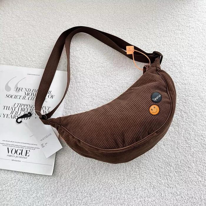 

SZ475 TAPAXCO Tas Selempang Pria Wanita Corduroy Tas Slingbag Lily FREE 2 BROSS Kasual Local