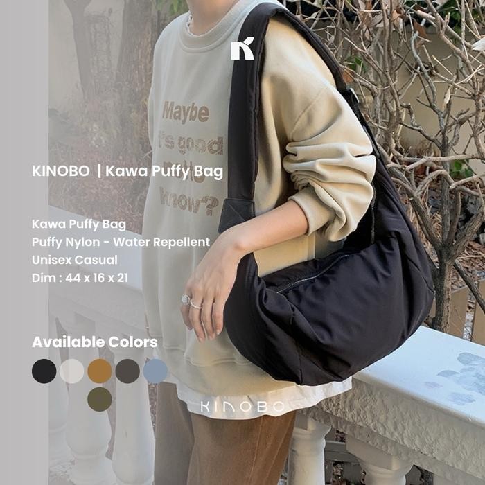 

WR145 KINOBO Kawa Puffy Sling Bag - Tas Selempang Wanita Pria Unisex Water Repellent SALE