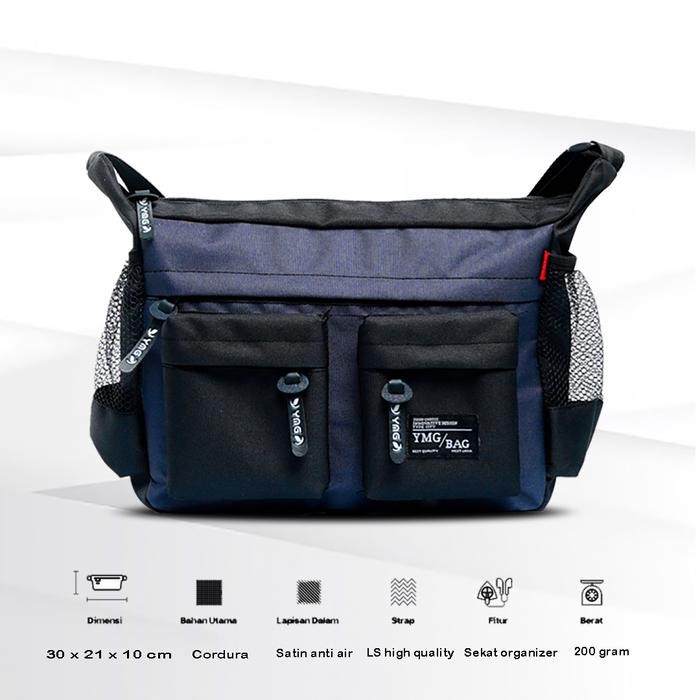 

EH907 Tas Selempang Pria Slingbag kerja YMG anderson Cowok Waistbag sling bag besar PRODUK TERBATAS