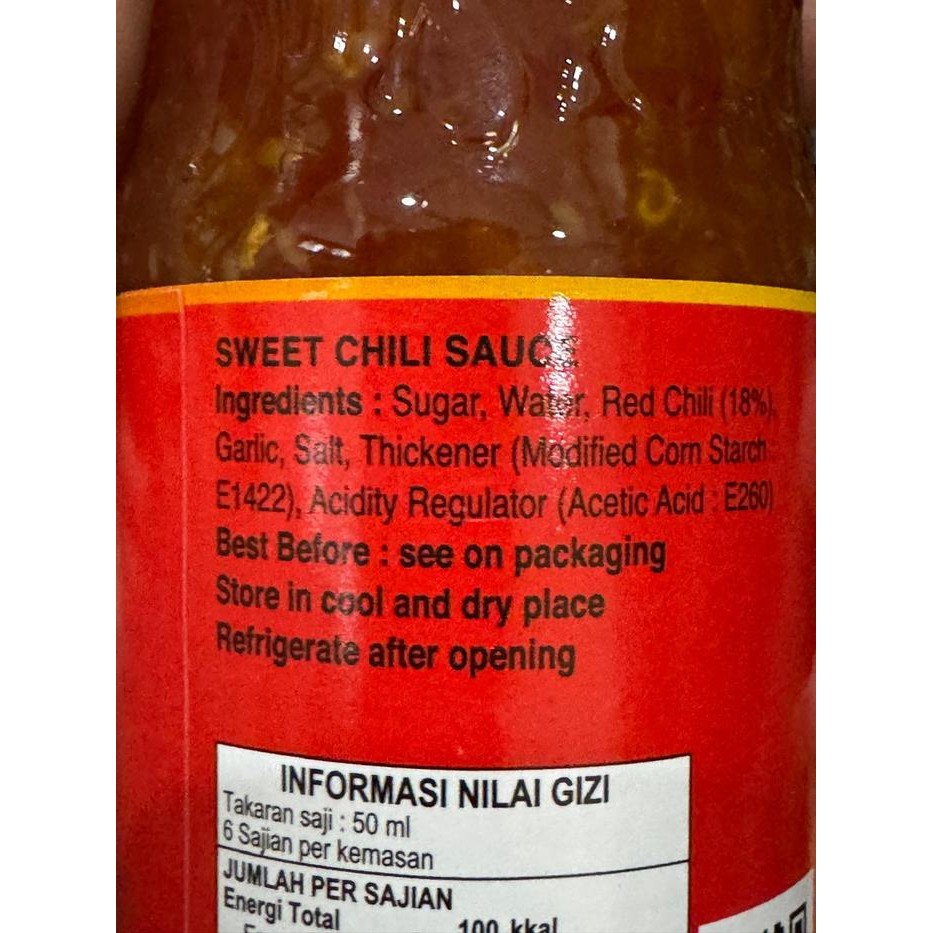 

[Kecil] Pantai Norasingh Sweet Chili Sauce / Saus Sambal Asam Manis 300 Ml