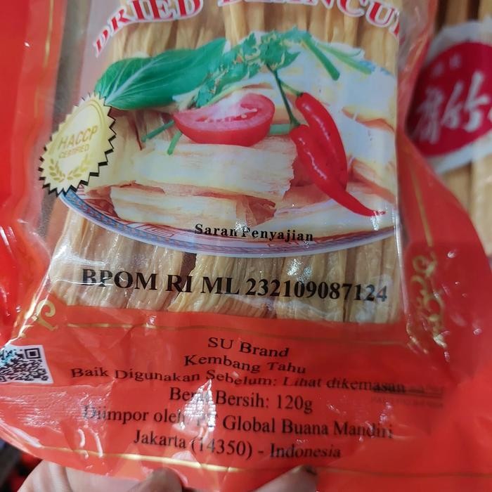 

Kembang Tahu / Fucuk / Tauki / Dried Bean Stick Su Brand 120 Gram