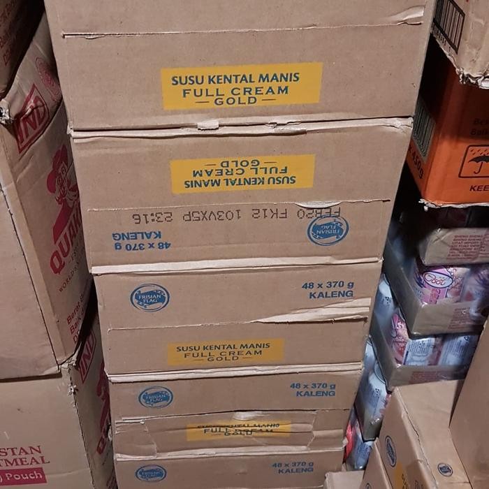 

1 Dus Isi 48 Kaleng Frisian Flag Susu Bendera Kental Manis Gold 370 Gram