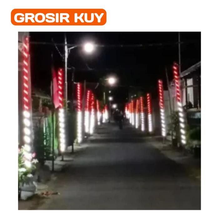 ID'' LAMPU LED STRIP MERAH PUTIH SELANG WATERPROOF LAMPU HIAS TIANG GAPURA JALAN AGUSTUSAN PANJANG 4