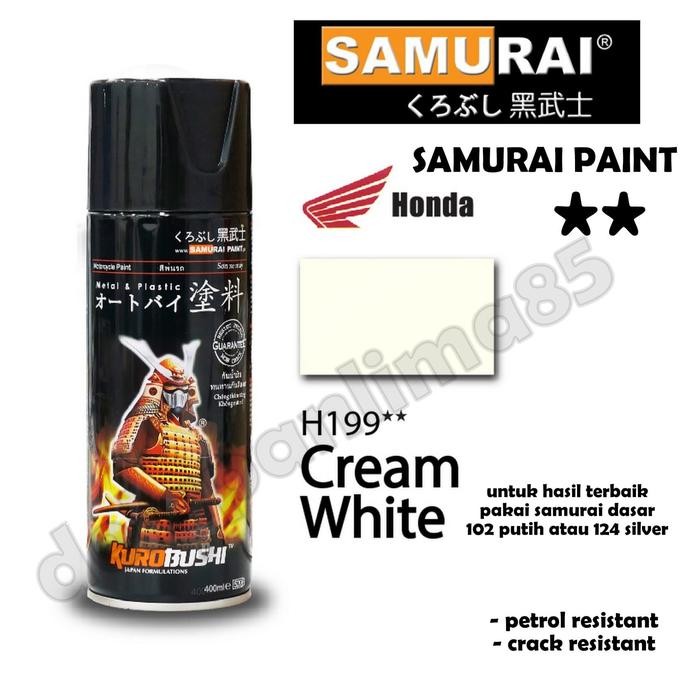 Samurai Paint H199** CREAM WHITE (Cream Motor Scoopy)Pylox/Pilox/Pilok
