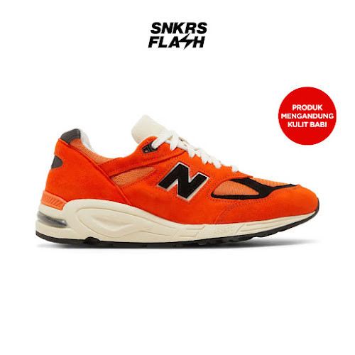 NEW BALANCE 990 V2 MADE IN USA MARIGOLD BLACK Sepatu Sneakers Unisex - M990AI2 - Size 41.5