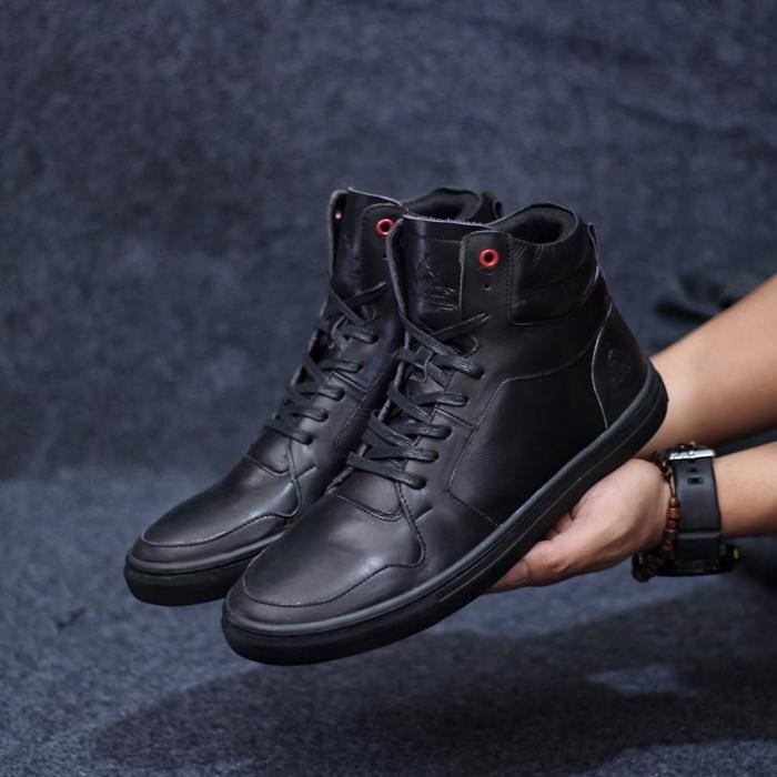 SEPATU BOOTS SNEAKERS KULIT ASLI SAPI PIEDE PEPENG ORIGINAL DARK