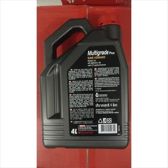 OLI MESIN MOBIL MOTUL MULTIGRADE PLUS 10W-40 4 LITER ORIGINAL