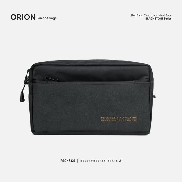 

HN75 Focksco Tas Selempang Pria ORION 3 In One clutchSling baghandbag PROMO SPECIAL