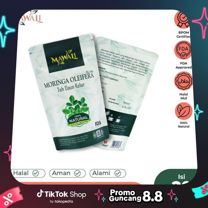 

Vanilla.storee Mawali Teh Herbal Daun Kelor Original Minuman Alami Organik isi 20 Tea Bag BPOM Halal