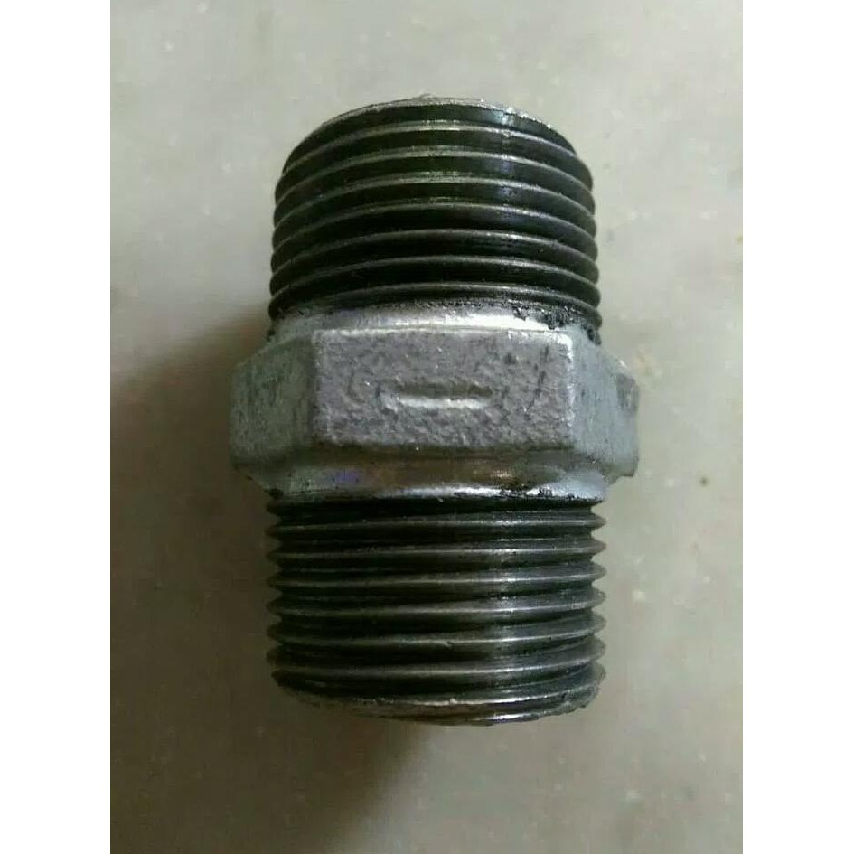 Doble Nepel Besi 1" inch / sok drat besi