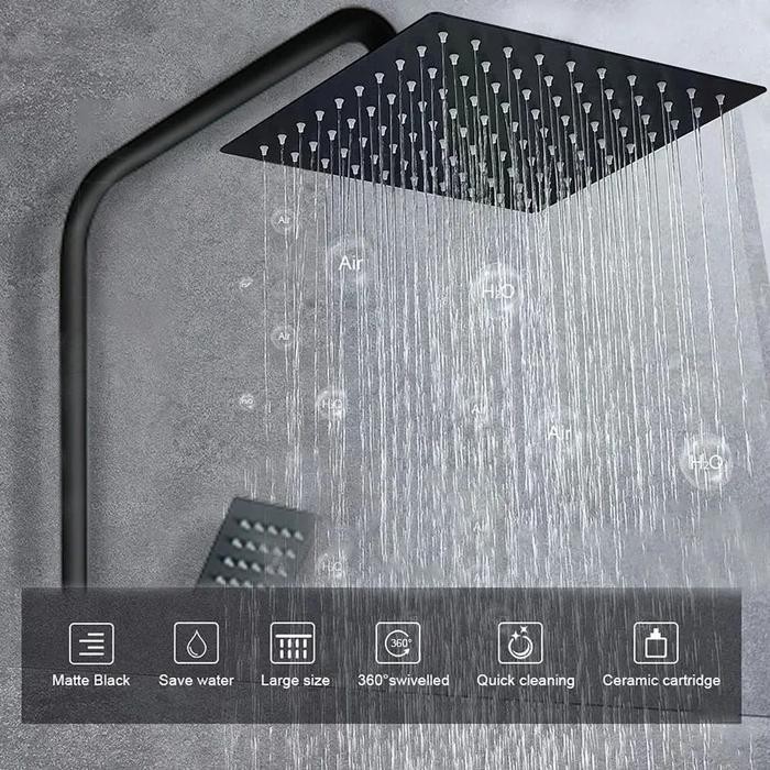 SHOWER SET PANAS DINGIN MODERN WALL SHOWER DINDING EROPA