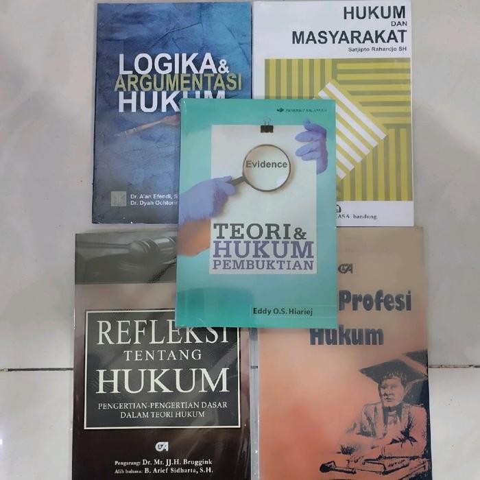 

SALE !!! PAKET 5 BUKU HUKUM DAN MASYARAKAT LOGIKA DAN ARGUMENTASI HUKUM TEORI DAN HUKUM PEMBUKTIAN
