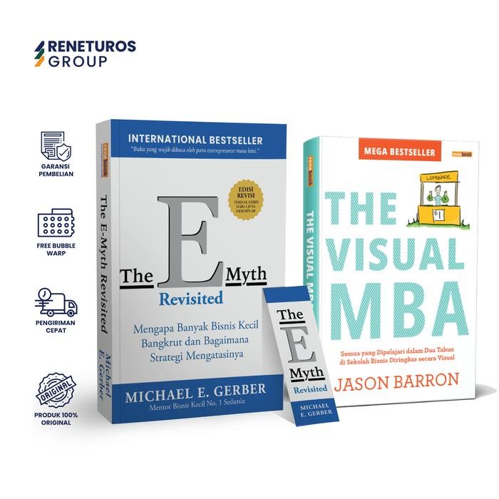 

SALE !!! PAKET SPESIAL BUKU BISNIS THE E-MYTH REVISITED DAN THE VISUAL MBA HARD COVER - RENEBOOK