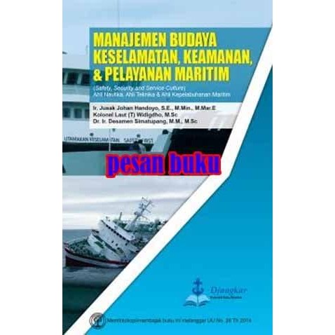 

SALE !!! BUKU MANAJEMEN BUDAYA KESELAMATAN KEAMANAN & PELAYANAN MARITIM READYY