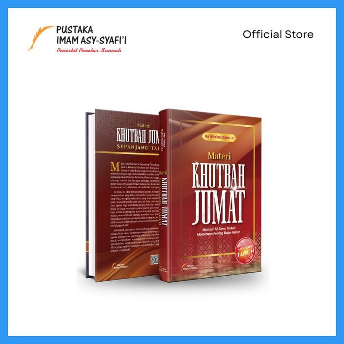 

SALE !!! MATERI KHUTBAH JUMAT SEPANJANG TAHUN - PUSTAKA IMAM SYAFII READYY