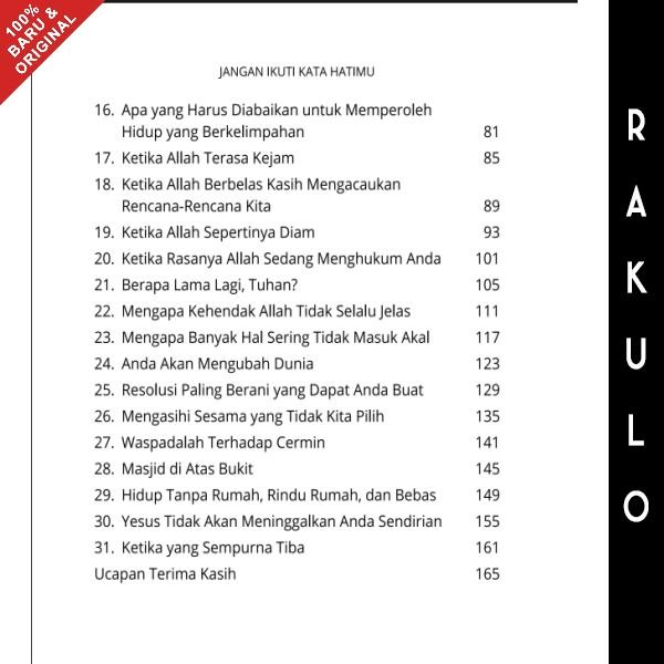 

SALE !!! BUKU JANGAN IKUTI KATA HATIMU - JON BLOOM JALAN TUHAN BUKA JALANMU READYY