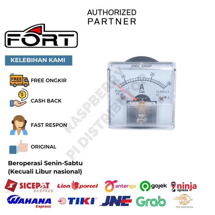Analog Amper Meter 30A Ac Dc Size 45 X 45 Fort Ft-45A-30A