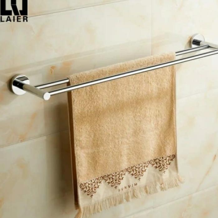 Rak Handuk Stenlis 70Cm . Jemuran Handuk . Gantungan Handuk