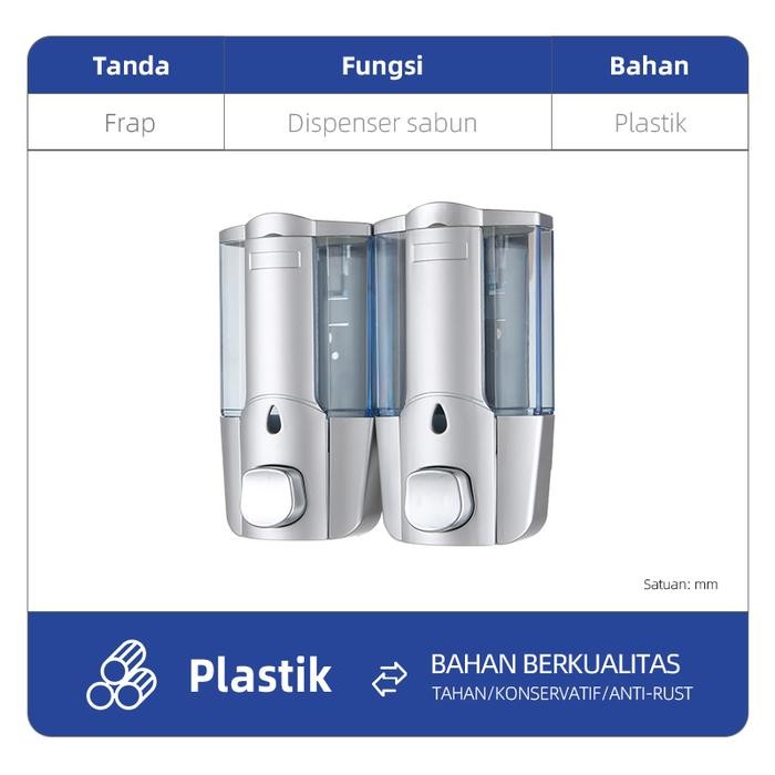 Frap Soap Dispenser Sabun Mandi Tempat Sabun Cair Dinding Double