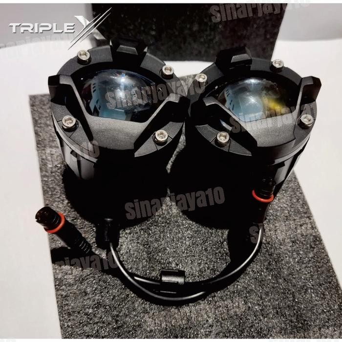 M5 M5 Lampu Led Kabut Triple X Sorot Tembak Laser Mobil Motor Kabel Projie Car