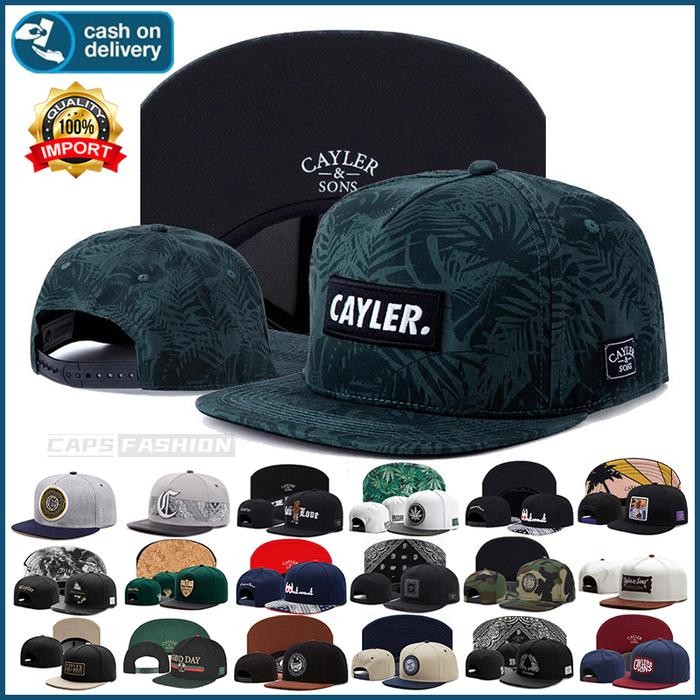 Topi Snapback Cayler&Sons pria Fashion Bordir Hip-Hop Caps baseball hat Ukuran besar topi visor -