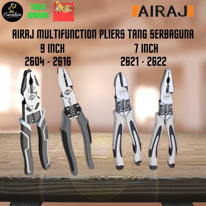 AIRAJ Multipuose Wire Cutters Tang Pemotong Kabel Multifungsi 9 inch *