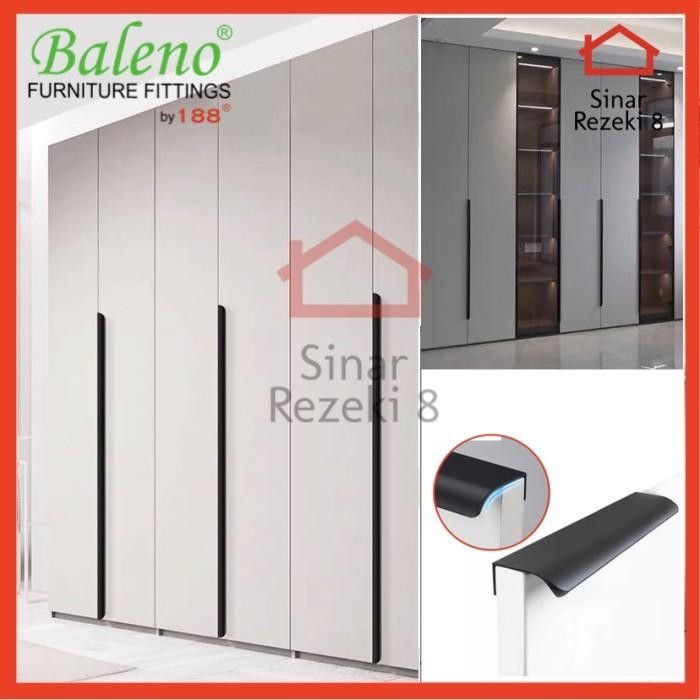 Handle Tarikan 6603 Hitam 1 METER / Laci Pintu Lemari Minimalis Knob *