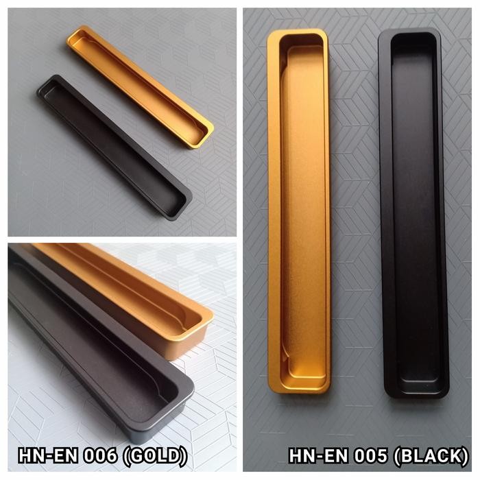 handle furniture HN-EN 005 black modern minimalis. handle tanam *