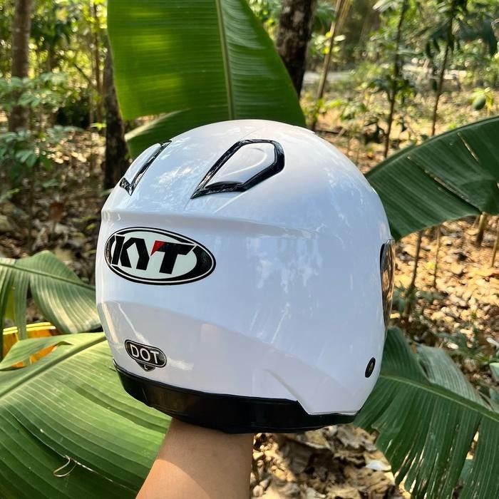 Helm Kyoto Halfface Paket Ganteng Helm SKS Kaca Clear Motorcycle *