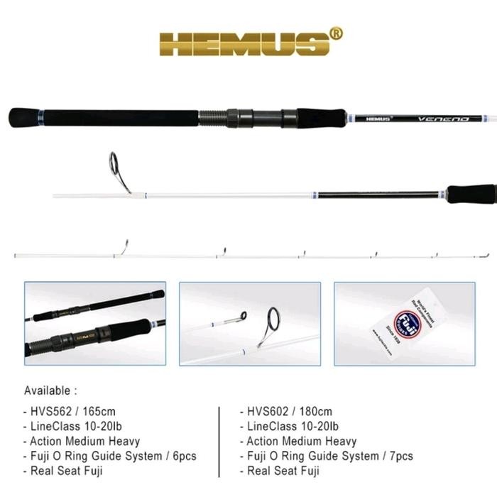 Joran Pancing Hemus Veneno FUJI ALCONITE Reel SEAT FUJI