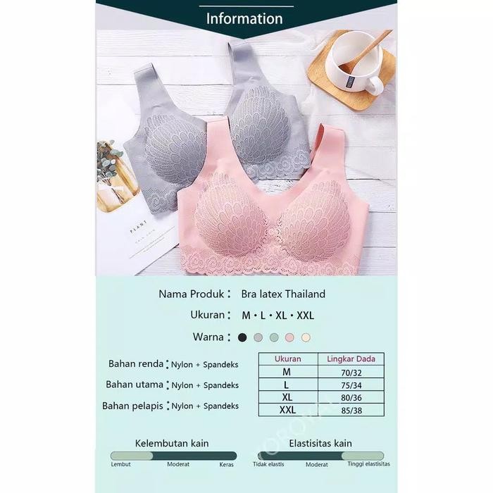 Sport Bra Seamless Zibilova Thai Brukat Lembut