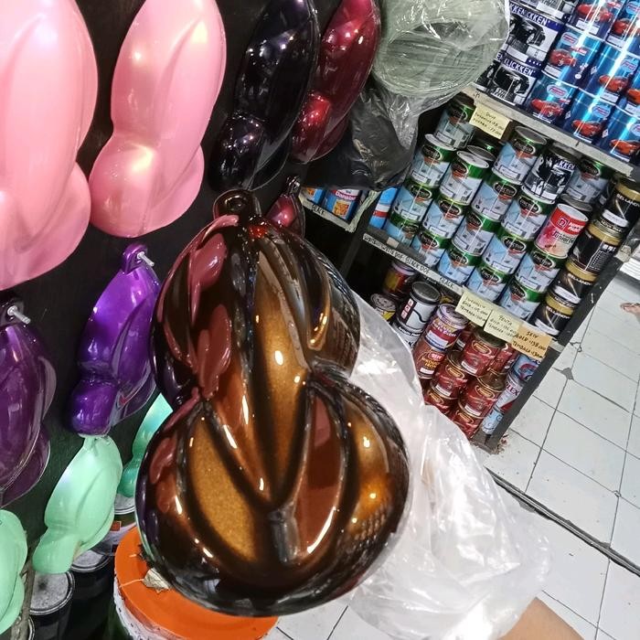 CAT WARNA COKLAT METALIK SPESIAL / CAT CUSTOM MOTOR,MOBIL WARNA COKLAT METALIK/ COKLAT COPI