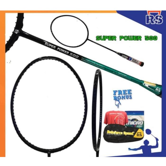 Raket Badminton Rs Super Power 500 - Original New Best Quality 100% Original