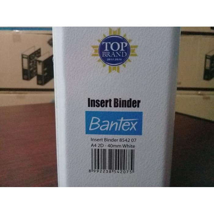 

Bantex Ordner Insert Binder A4 40 Mm White Putih 8542 07