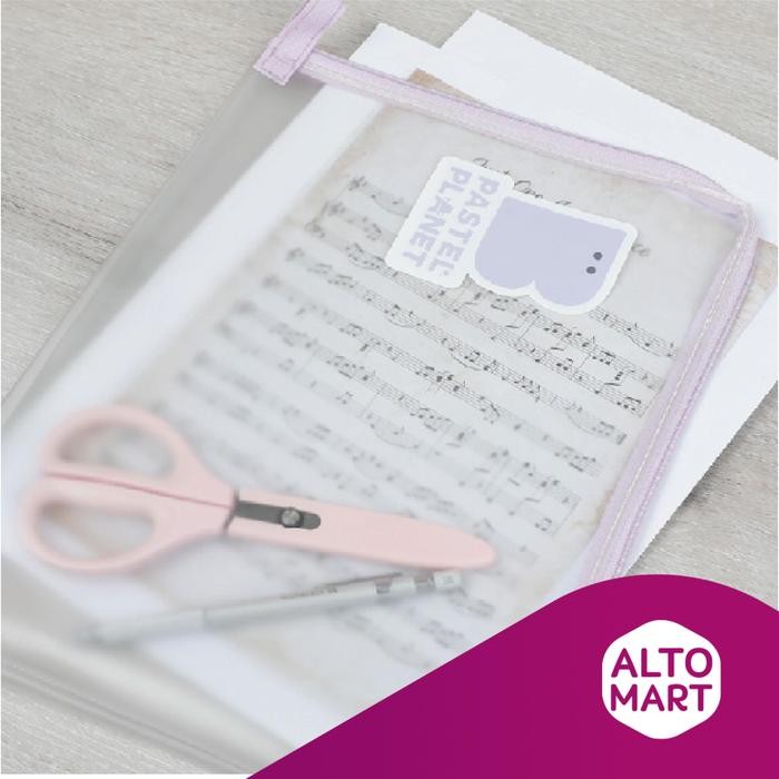 

Kokuyo Pastel Planet Zipper File Document Bag A4 Folder Organizer Map