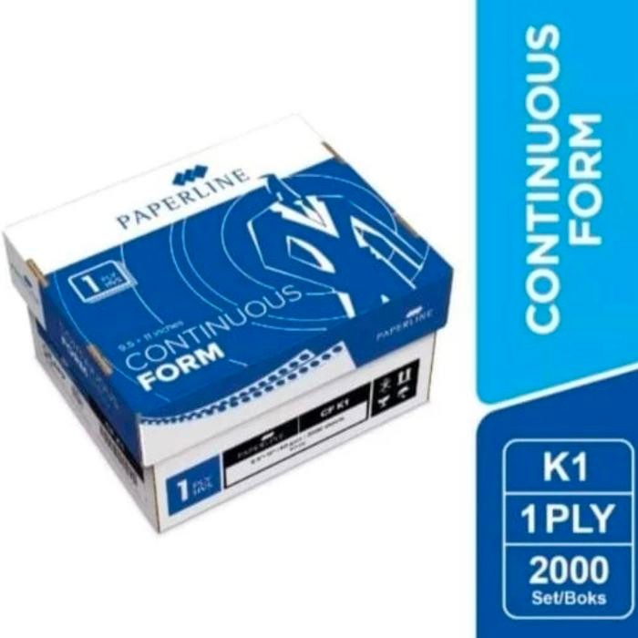 

continuous form / kertas komputer 1 ply 9.5 x 11 ( K1) kecil paperline