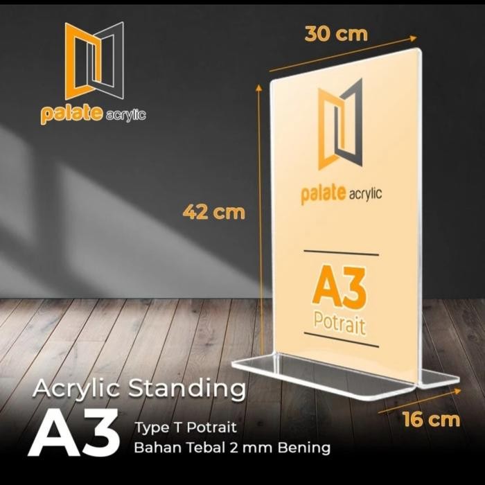 

Akrilik Tent Holder A3 T Potrait / Akrilik 2Mm / 30Cm X 42Cm