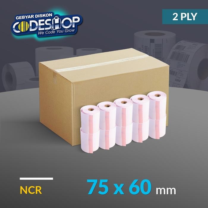 

(1 DUS) Kertas Struk NCR 75 x 60 mm 2 Ply Printer Kasir Dot Matrix
