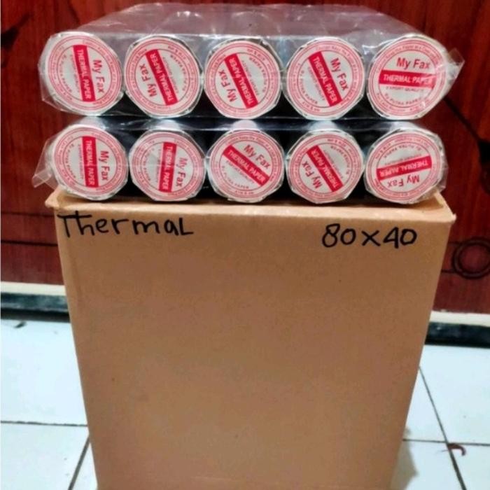 

Kertas struk kasir printer thermal 80x40 paket 100 Roll