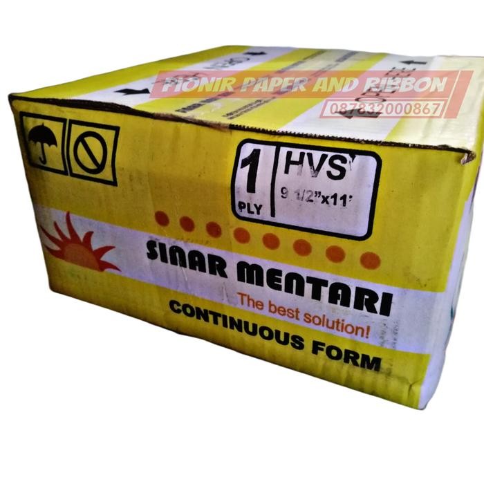 

Continous Form Kertas Komputer 1 ply UTUH merk Sinar Mentari